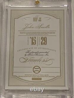 2016 Panini Flawless Hall of Fame JOHN SMOLTZ Autograph Braves /15