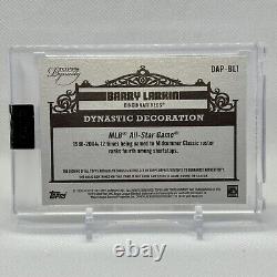 2019 Topps Dynasty Barry Larkin Auto Jumbo Patch #9/10 HALL OF FAME! Reds