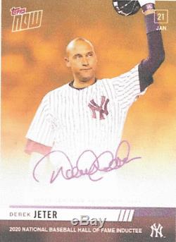 2020 TOPPS NOW DEREK JETER #OS-59F HALL OF FAME INDUCTEE AUTOGRAPH #'d 1/1 AUTO