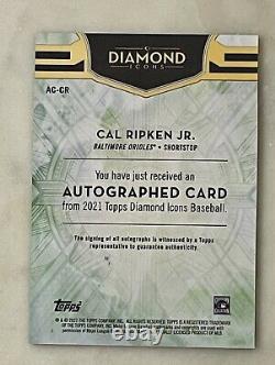 2021 Diamond Icons Cal Ripken Jr. On Card Auto /25 Hall of Fame HOF