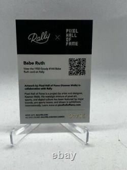2021 Rally Rd. X Pixel Hall of Fame BABE RUTH RED CRACKED ICE PARALLEL #'d 1/5