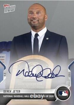 2021 Topps Now Auto Card /99 Yankees Derek Jeter #776a Hall Of Fame Class Of 20