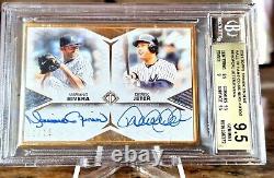 2021 Topps Transcendent Hall Of Fame Jeter And Rivera on Card Auto 2/15 BGS 9.5