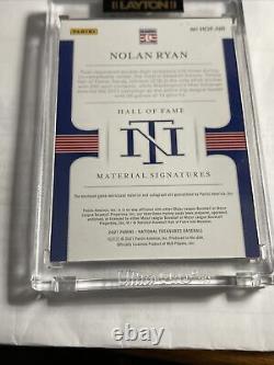 2021 national treasures Hall of Fame signatures Nolan Ryan 1/25