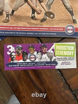 2022 Baseball Hall Of Fame Induction Ticket Program Cooperstown Hof David Ortiz