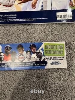 2022 Baseball Hall Of Fame Induction Ticket Program Cooperstown Hof David Ortiz