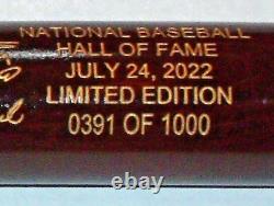 2022 Baseball Hall of Fame Induction Class Commemorative Bat A180