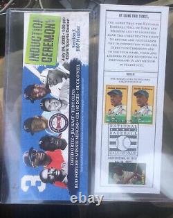 2022 Hall Of Fame Induction Ticket Postmarked Cancelled Ortiz, Kaat, Oliva