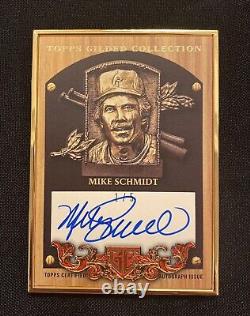 2022 MIKE SCHMIDT Topps GILDED Gold Framed Hall of Fame PLAQUE AUTO /5 Red Phils