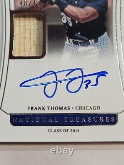 2022 National Treasures Frank Thomas Hall of Fame Material Signatures /49 Auto