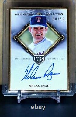 2023 Topps Gilded Collection Nolan Ryan Gold Framed Hall of Fame Auto 90/99