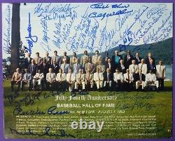 37 Hof Autographs 1993 Baseball Hall Of Fame 54th Reunion Signed 8x10 Photo