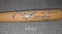 50 Years Baseball Hall of Fame Pitching Greats Bat Signed by 20 JSA