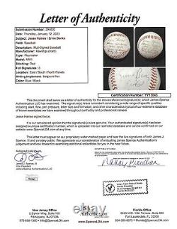 Amazing Jesse Haines Twice Signed Baseball Hall of Fame Inscription JSA LOA