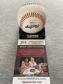 Atlanta Braves- Greg Maddux Autograph Hall Of Fame Logo Baseball Jsa Am66110