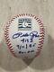 Authentic Pete Rose autographed auto Hall of Fame Logo Baseball Signed 4192 stat