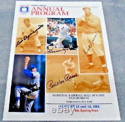 Autographed 1984 Baseball Hall Of Fame Program Reese Killebrew Drysdale Aparicio