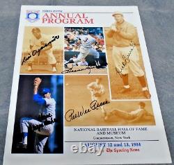 Autographed 1984 Baseball Hall Of Fame Program Reese Killebrew Drysdale Aparicio