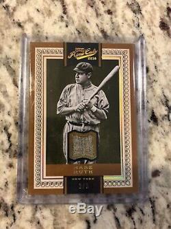 BABE RUTH GAME USED JERSEY CARD #d3/3 2016 Prime Cuts YANKEES HALL FAME 1/1