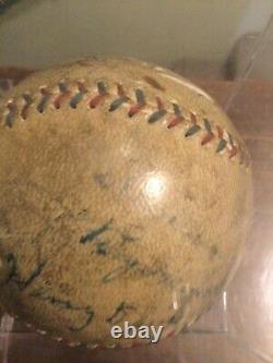 Babe Ruth & Connie Mack 1930s hall of fame Multi- signed baseball. PSA/DNA