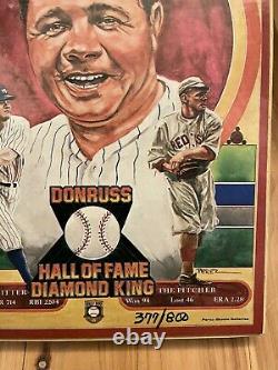 Babe Ruth Donruss Hall Of Fame Diamond King Baseball Plaque Limited Ed. #377/800