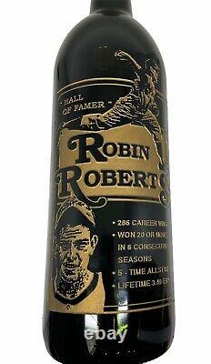Baseball 1993 Hall of Fame Don Drysdale Robin Roberts Wine Bottle Autographed