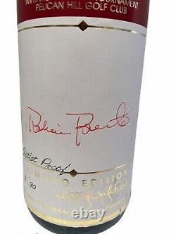 Baseball 1993 Hall of Fame Don Drysdale Robin Roberts Wine Bottle Autographed