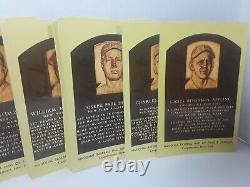 Baseball Hall Of Fame 102 Hof Vintage Gold Plaque Postcards Cobb Gehrig Ruth