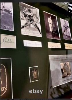 Baseball Hall Of Fame #1st Members HAND SIGNED Autographs&PhotosRUTH, COBB w LOA