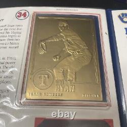 Baseball Hall Of Fame Class Of'99 Official 22kt Gold Cards 4 Card Folder MLB