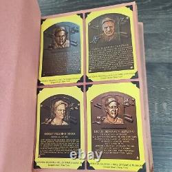 Baseball Hall of Fame Gold Plaque Postcard Set 250+ Cards in Scrapbook