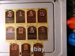 Baseball Hall of Fame PLAQUE POSTCARD LOT (11) LEGENDARY PLAYERS (HOF) RARE