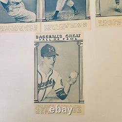 Baseball's Great Hall of Fame Exhibit 13 Baseball Cards 1974 Banks, Mantle etc