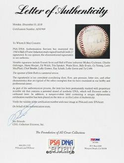 Beautiful Ty Cobb Cy Young Tris Speaker Hall Of Fame Multi Signed Baseball PSA