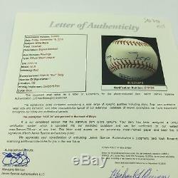 Beautiful Willie Mays Hall Of Fame 1979 Signed Cooperstown MLB Baseball JSA COA