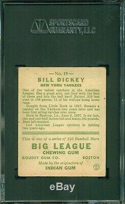 Bill Dickey 1933 Goudey #19 SGC 3.5 New York Yankees Hall of Fame