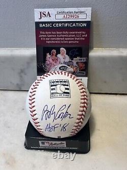 Bob Costas Signed Hall Of Fame Baseball (HOF insc) JSA COA