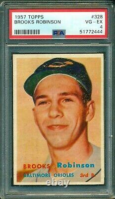 Brooks Robinson 1957 Topps Rookie #328 PSA 4 Hall of Fame/Nicely Centered