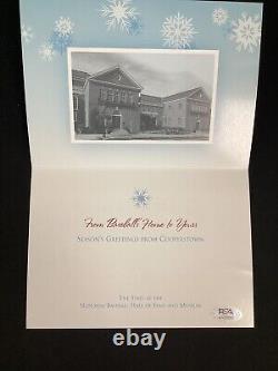 Bruce Sutter Signed 2006 Baseball Hall Of Fame Christmas Card Autograph PSA/DNA