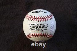 Burleigh Grimes Single Signed Baseball PSA/DNA Graded 7 Autographed Hall of Fame