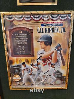 Cal Ripken Jr autographed baseball in Hall of Fame display case #3335 of 5000