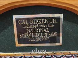 Cal Ripken Jr autographed baseball in Hall of Fame display case #3335 of 5000