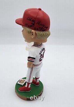 Cardinals Whitey Herzog Bobblehead Hall of Fame Museum Signed Autographed IP
