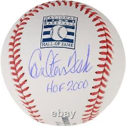 Carlton Fisk Boston Red Sox Signed Hall of Fame Logo Baseball with HOF 2000 Insc