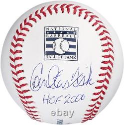 Carlton Fisk Boston Red Sox Signed Hall of Fame Logo Baseball withHOF 2000 Insc