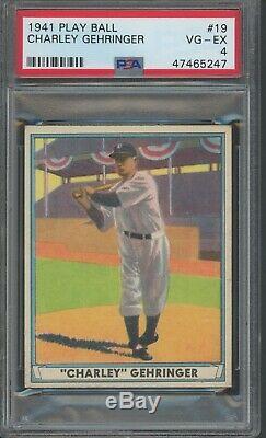 Charley Gehringer 1941 Play Ball #19 PSA 4 Detroit Tigers Hall of Fame