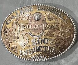 College Baseball Hall of Fame Belt Buckle 12kt gold