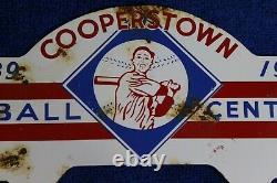 Cooperstown Baseball Centennial License Plate Topper badge Hall of Fame NY AMC