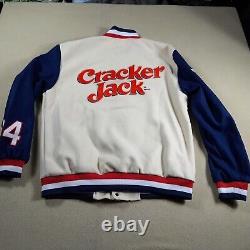 Cracker Jack National Baseball Hall Of Fame Letterman Jacket sz L VERY RARE