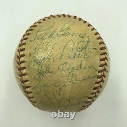 Cy Young Ed Walsh Mickey Cochrane Hall Of Fame Signed Baseball 25 Sigs JSA COA